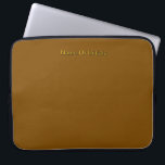 Personalize With Name Initials Brown ラップトップスリーブ<br><div class="desc">Style: Neoprene Laptop Sleeve 15 inch Protect your laptop with a custom laptop sleeve. Made with 100% neoprene, these lightweight and water resistant sleeves look great with your photos, text, or designs. Great for travel or just day-to-day use, custom laptop sleeves come in three sizes to fit your device and...</div>