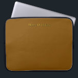 Personalize With Name Initials Brown      ラップトップスリーブ<br><div class="desc">Style: Neoprene Laptop Sleeve 15 inch Protect your laptop with a custom laptop sleeve. Made with 100% neoprene, these lightweight and water resistant sleeves look great with your photos, text, or designs. Great for travel or just day-to-day use, custom laptop sleeves come in three sizes to fit your device and...</div>