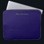 Personalize With Name Initials Dk Blue    ラップトップスリーブ<br><div class="desc">Style: Neoprene Laptop Sleeve 15 inch Protect your laptop with a custom laptop sleeve. Made with 100% neoprene, these lightweight and water resistant sleeves look great with your photos, text, or designs. Great for travel or just day-to-day use, custom laptop sleeves come in three sizes to fit your device and...</div>