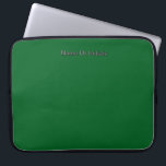 Personalize With Name Initials Green   ラップトップスリーブ<br><div class="desc">Style: Neoprene Laptop Sleeve 15 inch Protect your laptop with a custom laptop sleeve. Made with 100% neoprene, these lightweight and water resistant sleeves look great with your photos, text, or designs. Great for travel or just day-to-day use, custom laptop sleeves come in three sizes to fit your device and...</div>