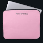 Personalize With Name Initials Pink ラップトップスリーブ<br><div class="desc">Style: Neoprene Laptop Sleeve 15 inch Protect your laptop with a custom laptop sleeve. Made with 100% neoprene, these lightweight and water resistant sleeves look great with your photos, text, or designs. Great for travel or just day-to-day use, custom laptop sleeves come in three sizes to fit your device and...</div>