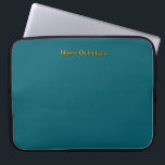 Personalize With Name Initials Teal     ラップトップスリーブ<br><div class="desc">Style: Neoprene Laptop Sleeve 15 inch Protect your laptop with a custom laptop sleeve. Made with 100% neoprene, these lightweight and water resistant sleeves look great with your photos, text, or designs. Great for travel or just day-to-day use, custom laptop sleeves come in three sizes to fit your device and...</div>