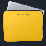 Personalize With Name Initials Yellow      ラップトップスリーブ<br><div class="desc">Style: Neoprene Laptop Sleeve 15 inch Protect your laptop with a custom laptop sleeve. Made with 100% neoprene, these lightweight and water resistant sleeves look great with your photos, text, or designs. Great for travel or just day-to-day use, custom laptop sleeves come in three sizes to fit your device and...</div>