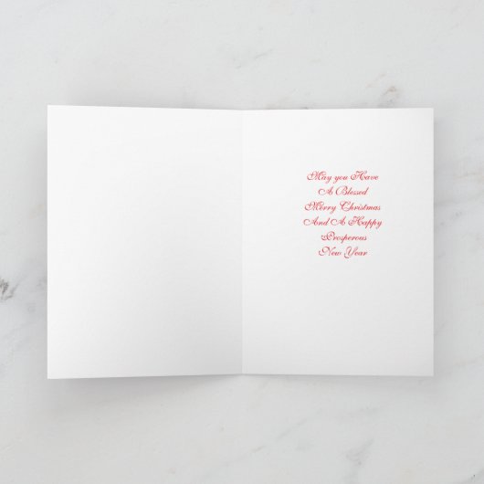 Personalize With Your Image Christmas Greeting カード (内部)