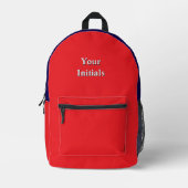 Personalize With Your Initials Red    プリントバックパック (正面)