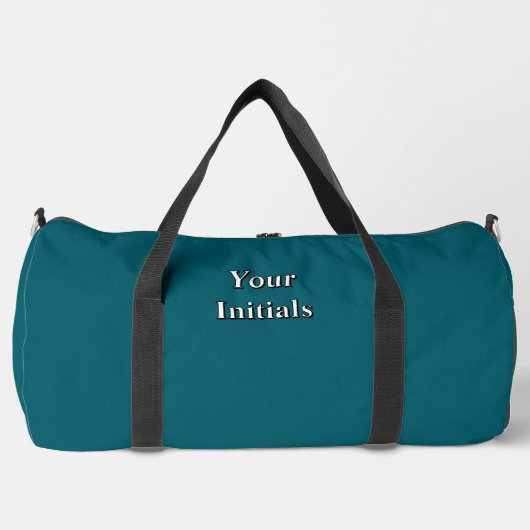 Personalize With Your Initials Teal   ダッフルバッグ (正面)