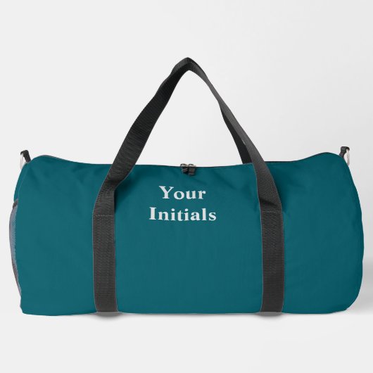 Personalize With Your Initials Teal   ダッフルバッグ (裏面)
