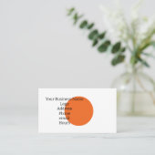 Personalize Your Business Card Orange Orb 名刺 (スタンド正面)