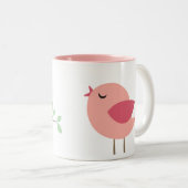 Personalize your Name BIRD Coffee Cup ツートーンマグカップ (正面右)