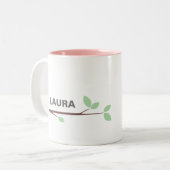Personalize your Name BIRD Coffee Cup ツートーンマグカップ (正面左)