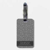 personalized上品なチャコールグレーのモダンな氏および夫人 ラゲッジタグ (裏面縦)
