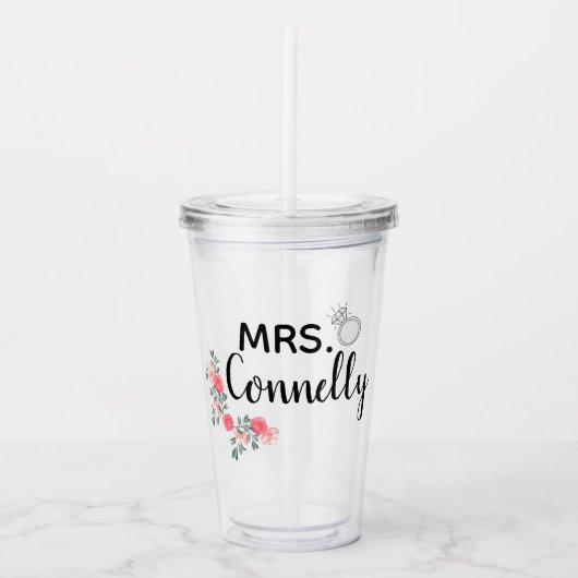 personalized夫人 アクリルタンブラー (正面)