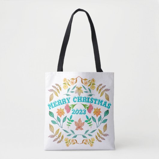 PERSONALIZED メリークリスマス 20XX トートバッグ (正面)