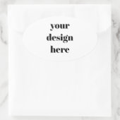 Personalized 楕円形シール (バッグ)