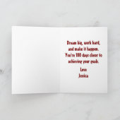 Personalized 100 Day of School  カード (内部)