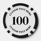 Personalized 100 Numbered ポーカーチップ (裏面)