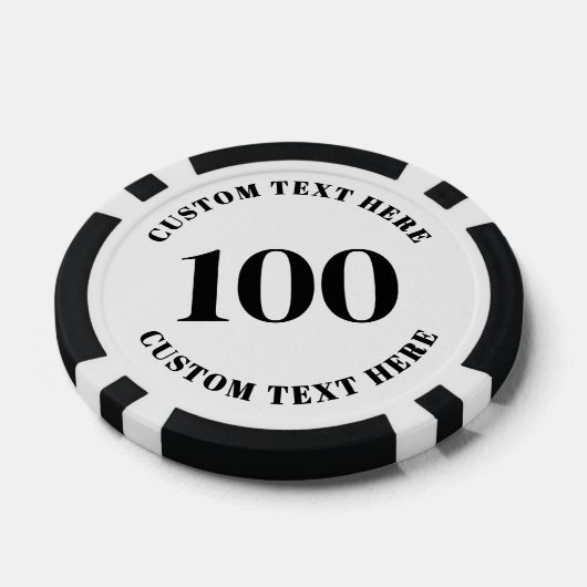 Personalized 100 Numbered ポーカーチップ (シングル)