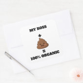 Personalized 100% Organic Poop Sticker - Custom Na スクエアシール (封筒)