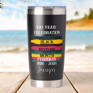 Personalized 100 years celebration black history  保温保冷タンブラー