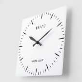 Personalized 10.75 Inch Square Acrylic Wall Accent スクエア壁時計 (傾斜)