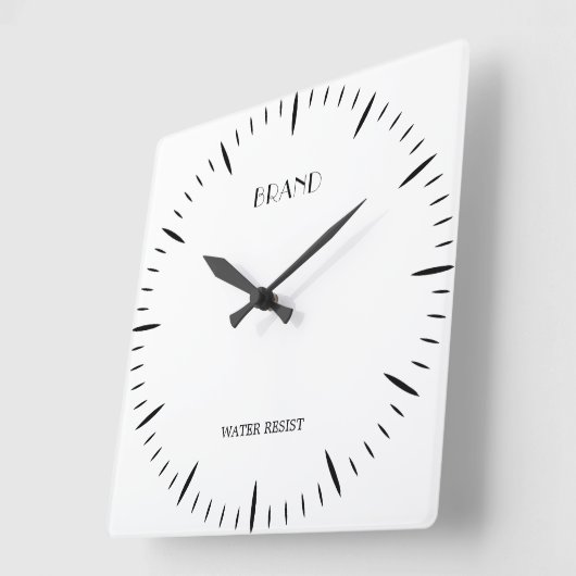 Personalized 10.75 Inch Square Acrylic Wall Accent スクエア壁時計 (傾斜)