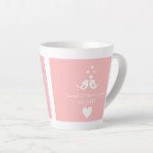 Personalized 10 Years Together Anniversary カフェラテマグ (右アングル)