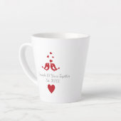 Personalized 10 Years Together Anniversary カフェラテマグ (左アングル)