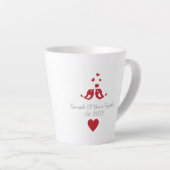 Personalized 10 Years Together Anniversary カフェラテマグ (右アングル)