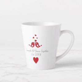 Personalized 10 Years Together Anniversary カフェラテマグ