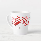 Personalized 10 Years Together Anniversary カフェラテマグ (左アングル)