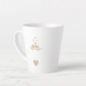 Personalized 10 Years Together Anniversary カフェラテマグ (左アングル)