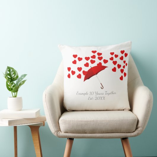 Personalized 10 Years Together Anniversary クッション (椅子)