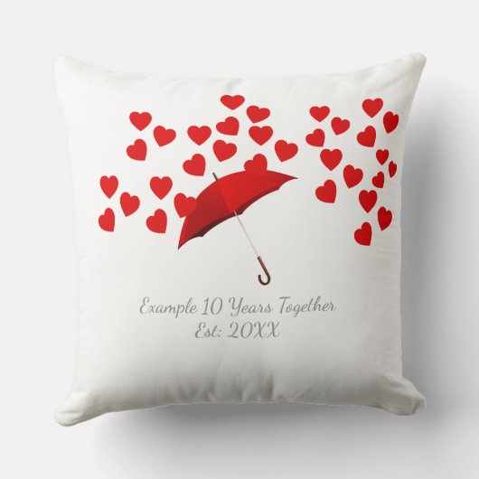 Personalized 10 Years Together Anniversary クッション (裏面)