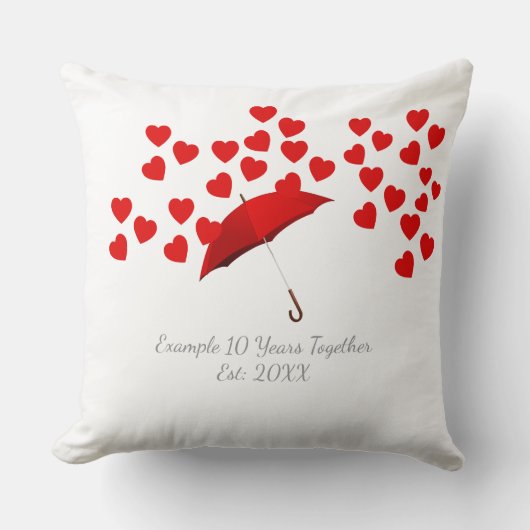 Personalized 10 Years Together Anniversary クッション (正面)