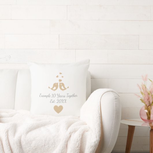 Personalized 10 Years Together Anniversary クッション (ソファ)