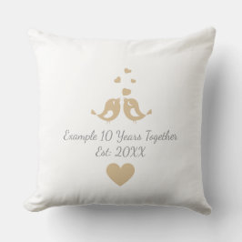 Personalized 10 Years Together Anniversary クッション