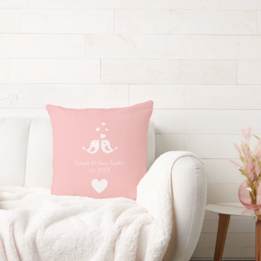 Personalized 10 Years Together Anniversary クッション (ソファ)