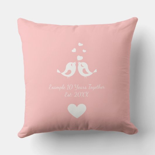 Personalized 10 Years Together Anniversary クッション (裏面)