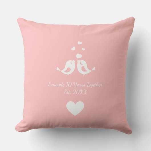 Personalized 10 Years Together Anniversary クッション (正面)