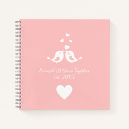 Personalized 10 Years Together Anniversary ノートブック