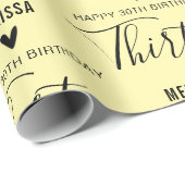 Personalized 10th 20th 30th 40th 50 Birthday Party ラッピングペーパー (ロールコーナー)