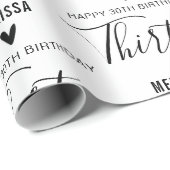 Personalized 10th 20th 30th 40th 50 Birthday Party ラッピングペーパー (ロールコーナー)
