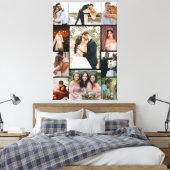 Personalized 11-Photo Wedding Collage Canvas Print キャンバスプリント (インサイチュ (寝室))