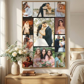 Personalized 11-Photo Wedding Collage Canvas Print キャンバスプリント