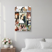 Personalized 11-Photo Wedding Collage Canvas Print キャンバスプリント