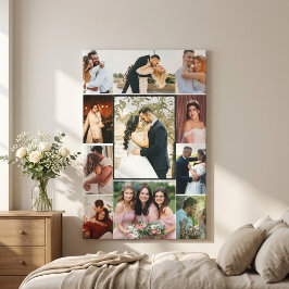 Personalized 11-Photo Wedding Collage Canvas Print キャンバスプリント