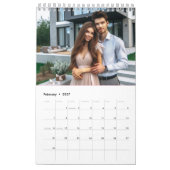 Personalized 12 Months Family Blessings Photos カレンダー (2月 2027)
