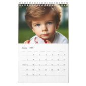 Personalized 12 Months Family Blessings Photos カレンダー (3月 2027)