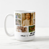 Personalized 14 Photo Template Collage and Text  コーヒーマグカップ (左)