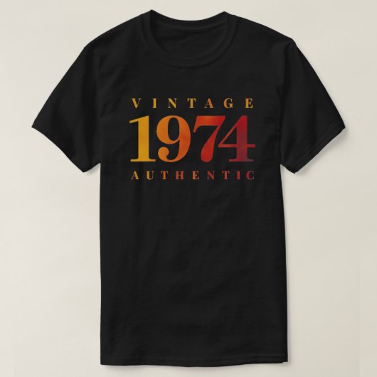 Personalized 1974 Print, Retro Inspired Birthday Tシャツ (デザイン正面)